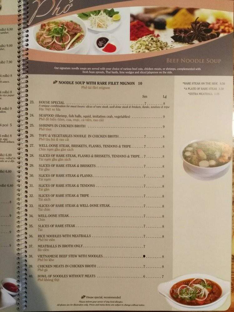 Pho Duyen Mai - San Diego, CA menu_pic