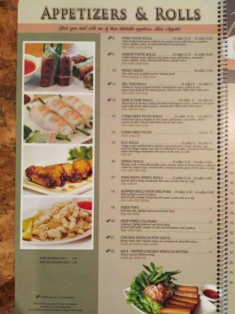 Pho Duyen Mai - San Diego, CA menu_pic