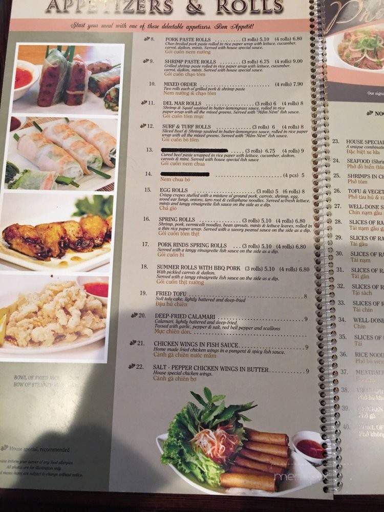Pho Duyen Mai - San Diego, CA menu_pic