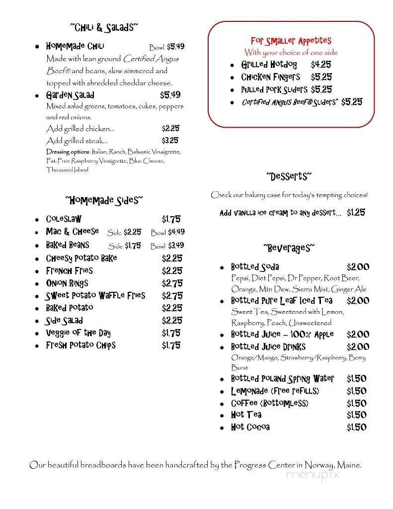 Smokin Daves Backyard BBQ & Grill - South Paris, ME menu_pic