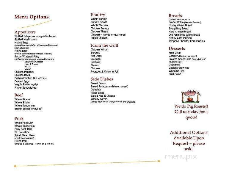 Smokin Daves Backyard BBQ & Grill - South Paris, ME menu_pic