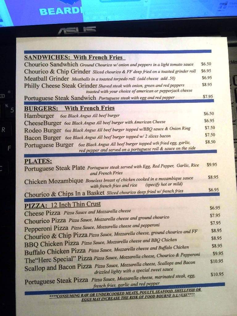 Shorty's Pub - Fall River, MA menu_pic