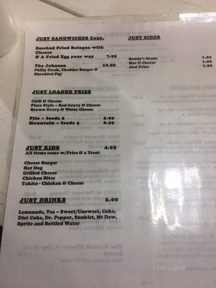 Just Buddy's - Fort Walton Beach, FL menu_pic