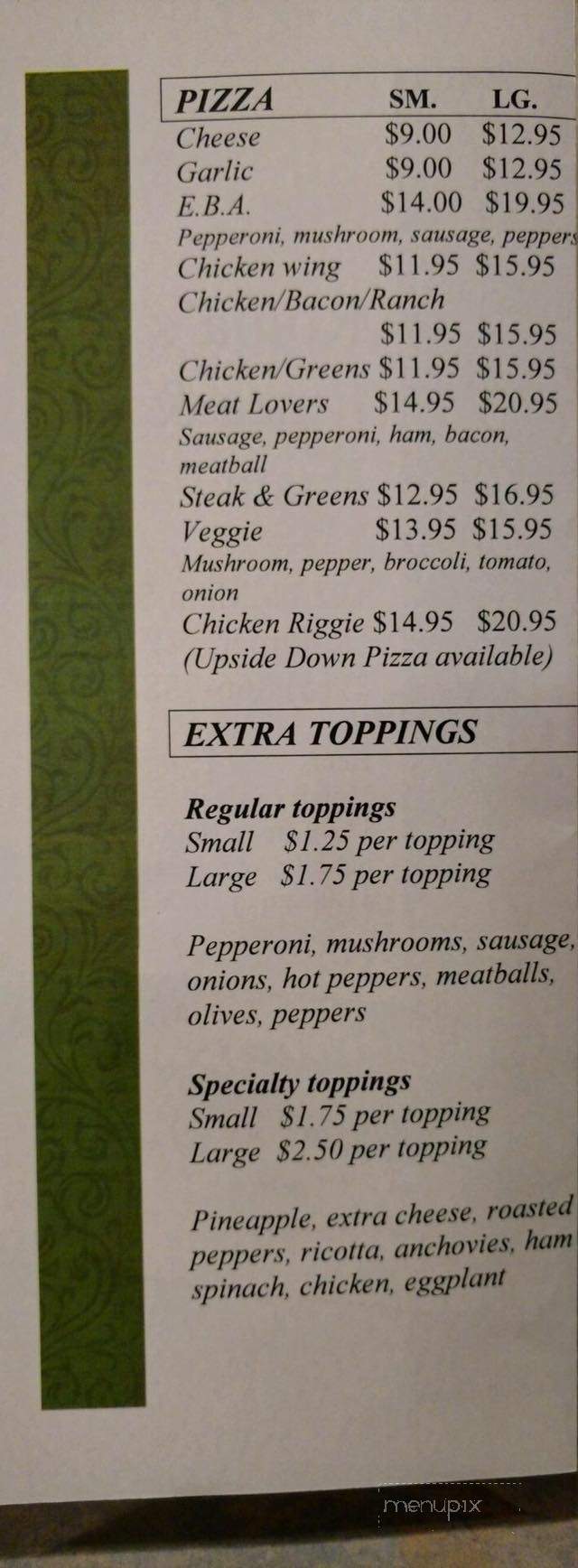 Roma's Pizza and Pasta - Herkimer, NY menu_pic
