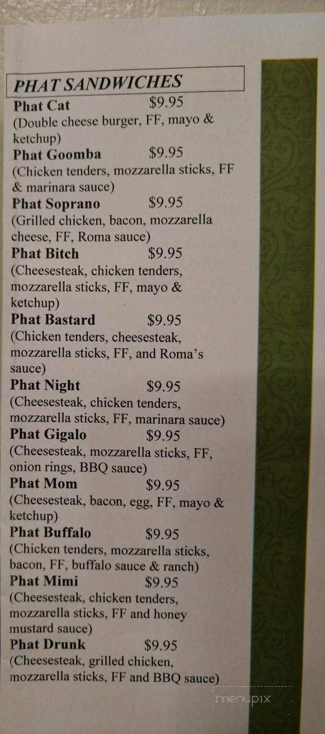 Roma's Pizza and Pasta - Herkimer, NY menu_pic