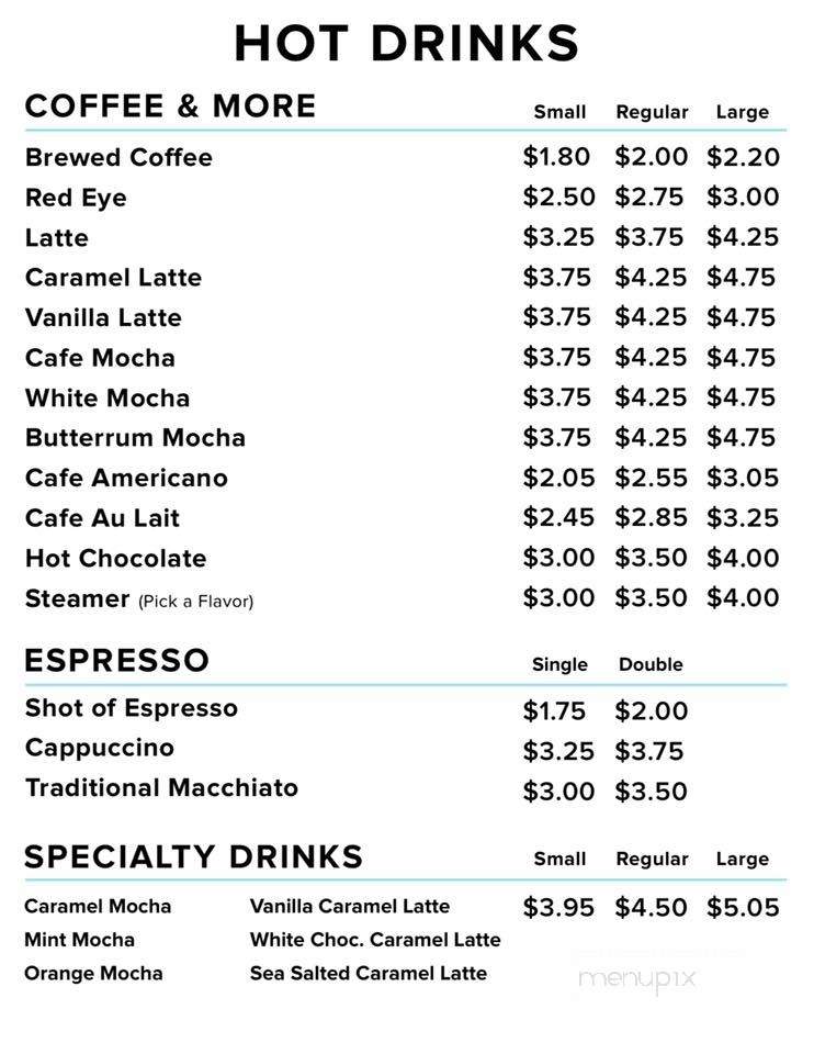 Jets Coffee - Cary, NC menu_pic