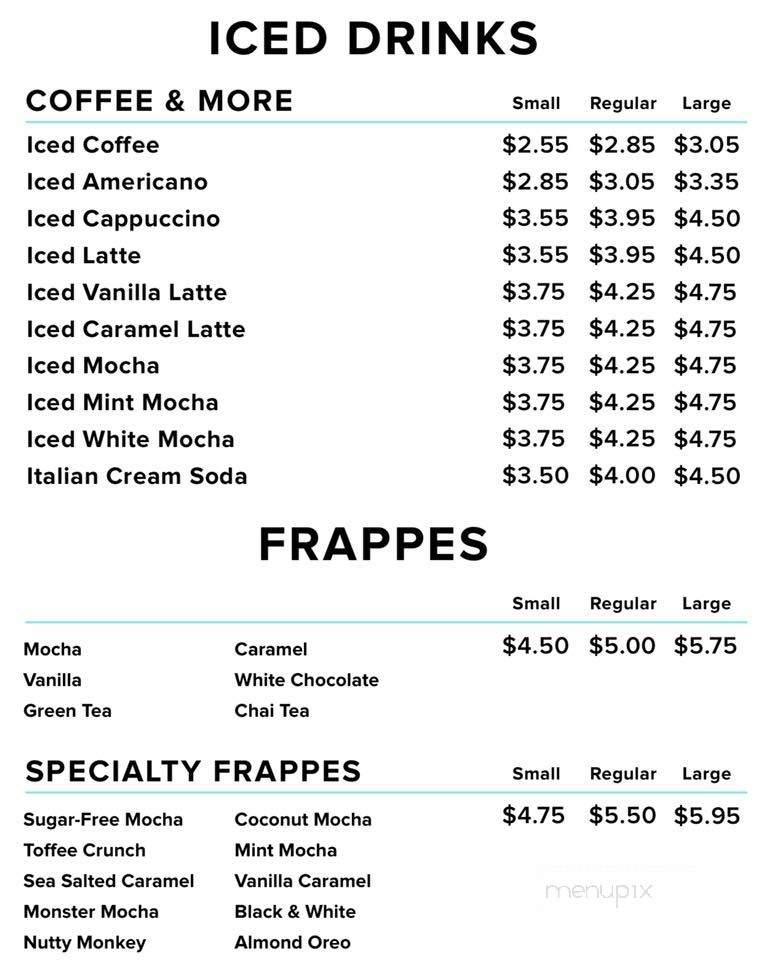Jets Coffee - Cary, NC menu_pic
