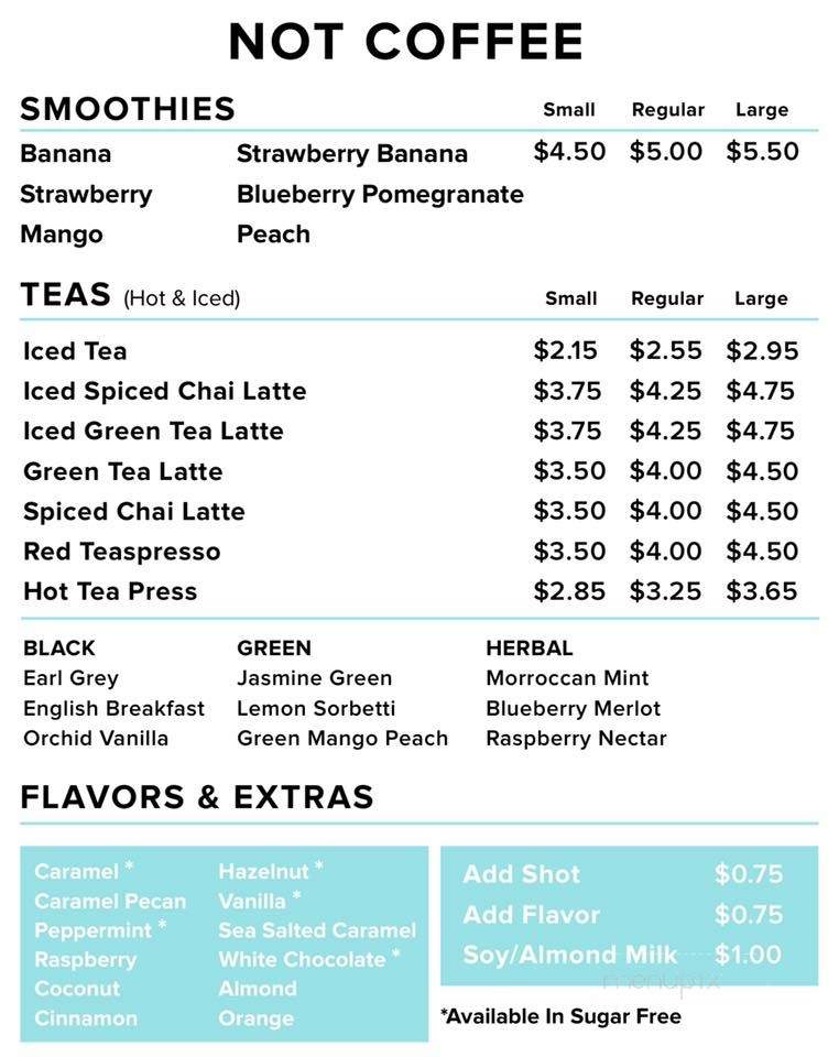 Jets Coffee - Cary, NC menu_pic