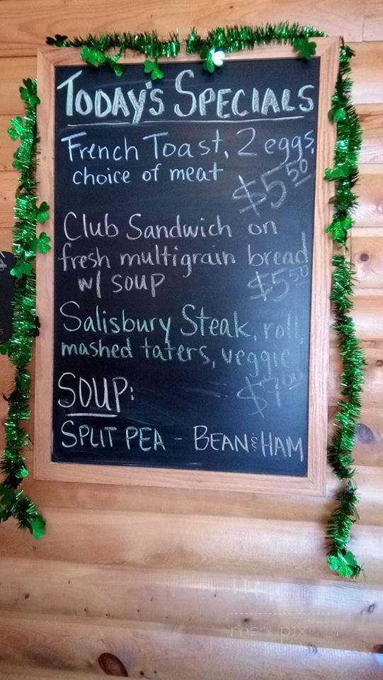 Shining Light Cafe - Northome, MN menu_pic