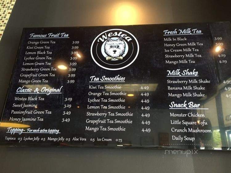 Westea - Pleasanton, CA menu_pic