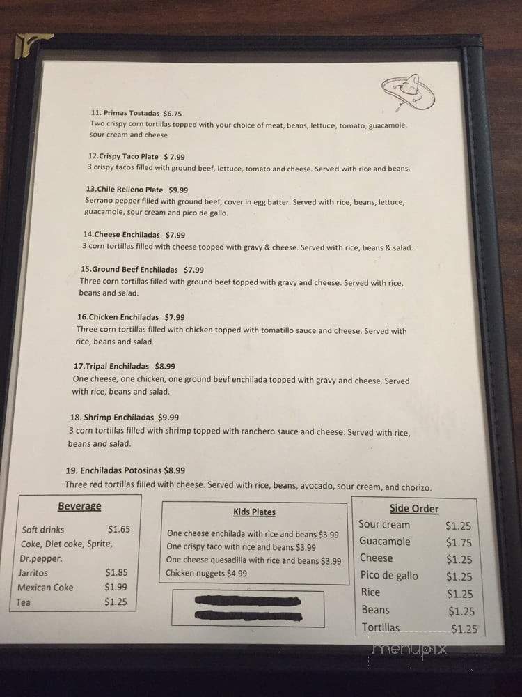 San Luis Potosi - Giddings, TX menu_pic