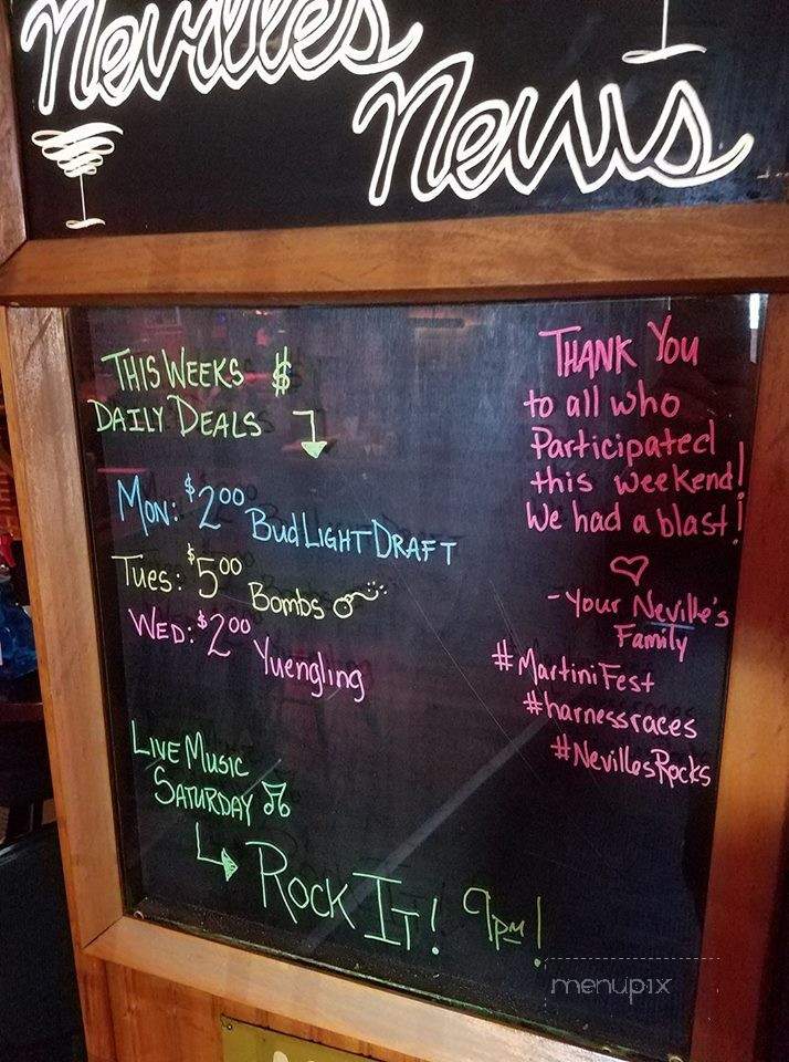 Neville's - Southern Pines, NC menu_pic