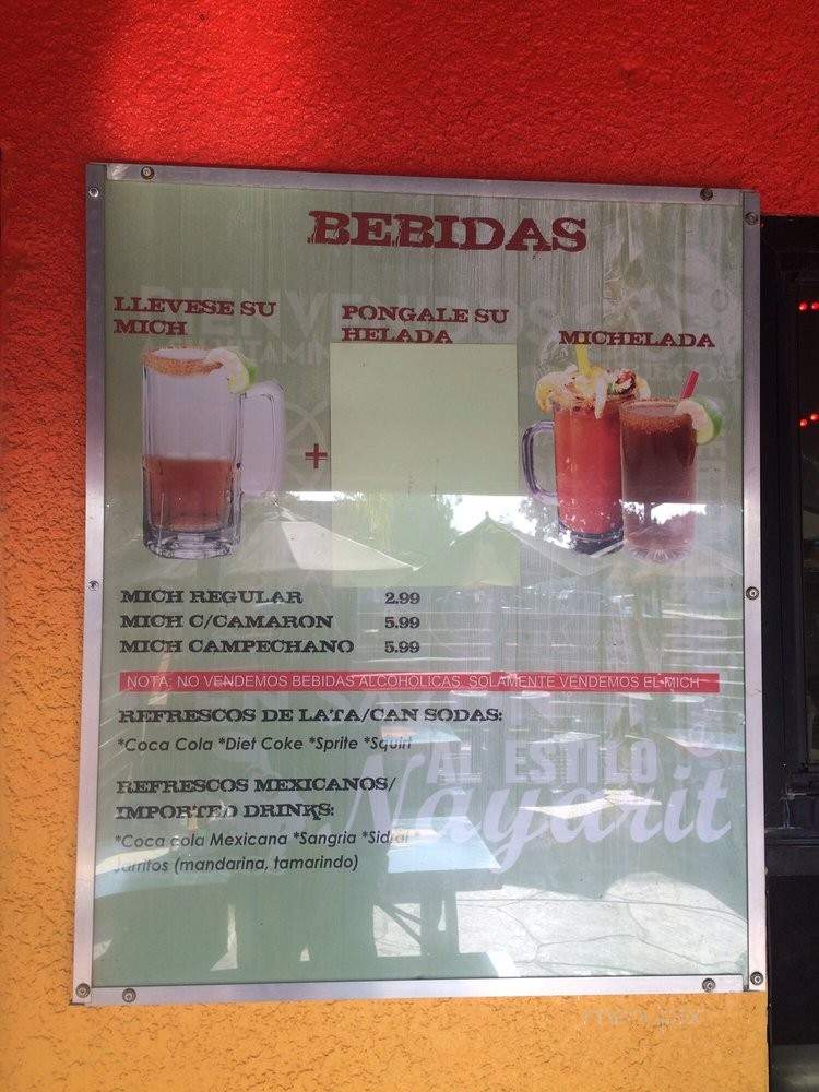 Mariscos El 30 - Visalia, CA menu_pic
