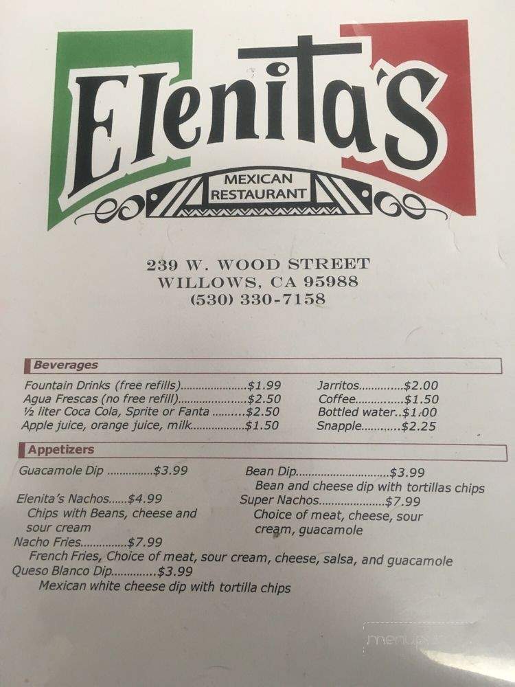 /29099102/Elenitas-Menu-Willows-CA - Willows, CA