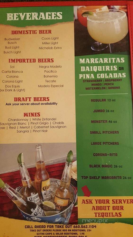 El Maguey - Maryville, MO menu_pic