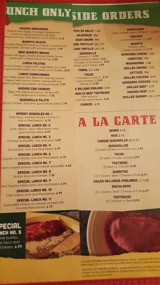 El Maguey - Maryville, MO menu_pic