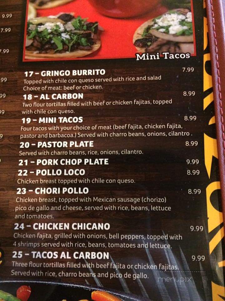 El Charro - Marlin, TX menu_pic