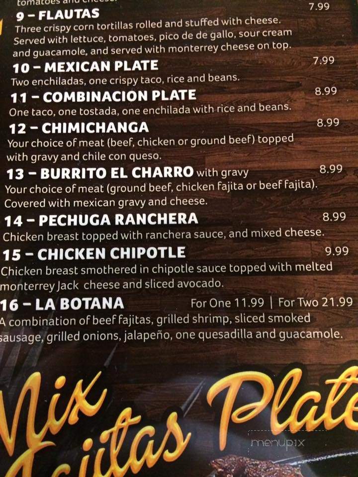 El Charro - Marlin, TX menu_pic
