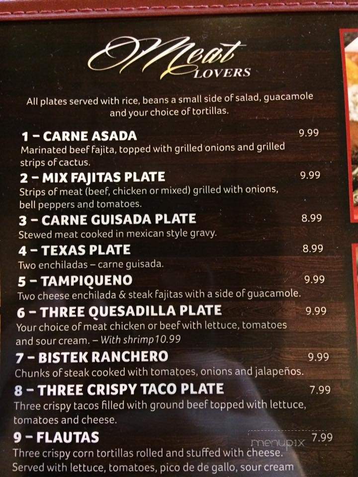 El Charro - Marlin, TX menu_pic