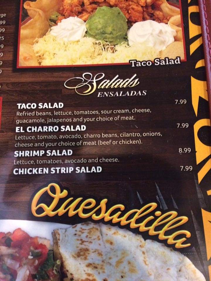El Charro - Marlin, TX menu_pic