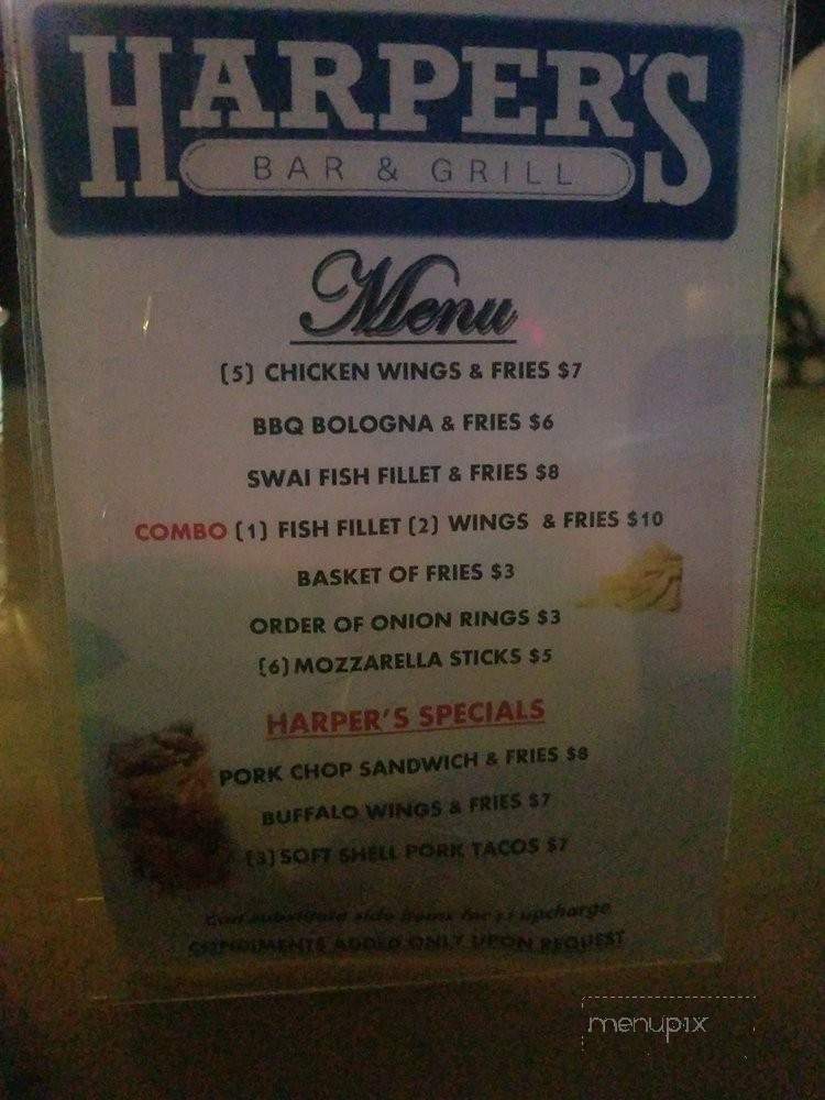 Harper's Bar & Grill - Indianapolis, IN menu_pic