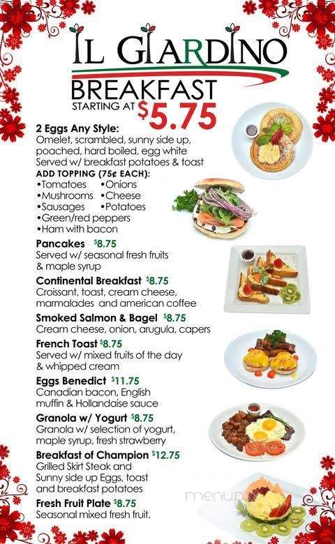 Il Giardino - Miami Beach, FL menu_pic
