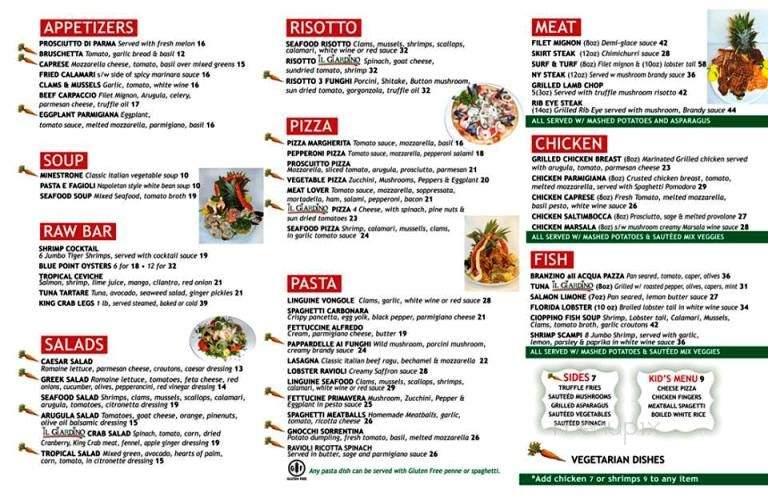 Il Giardino - Miami Beach, FL menu_pic