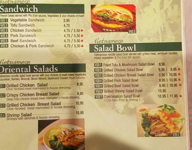 Pho & Tofu - Puyallup, WA menu_pic