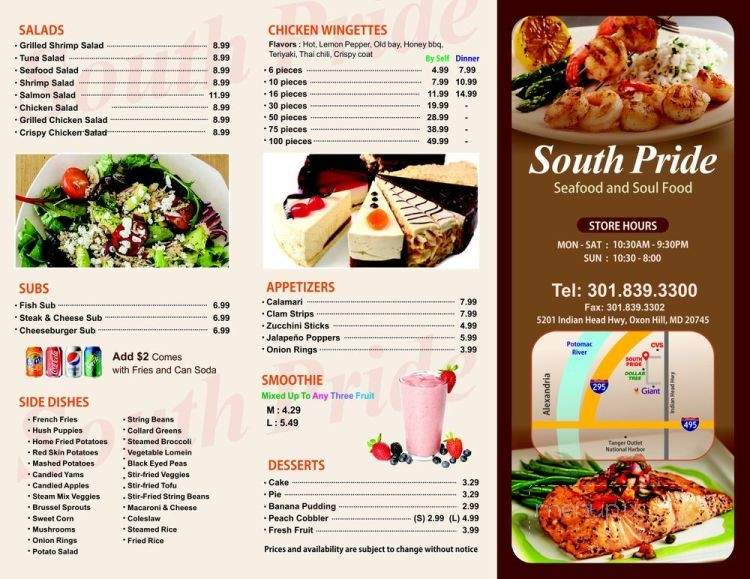 /29109000/South-Pride-Seafood-and-Soul-Menu-Oxon-Hill-MD - Oxon Hill, MD