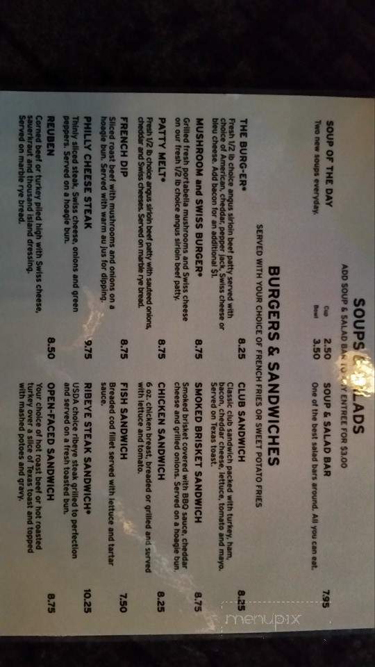The Burg - Shullsburg, WI menu_pic
