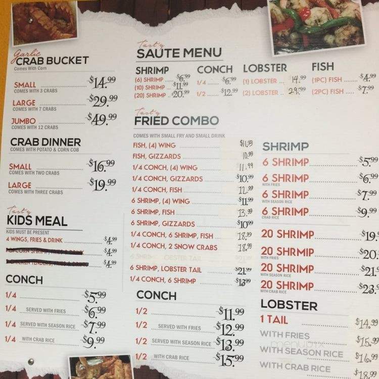 Tasty's Seafood - Fort Lauderdale, FL menu_pic