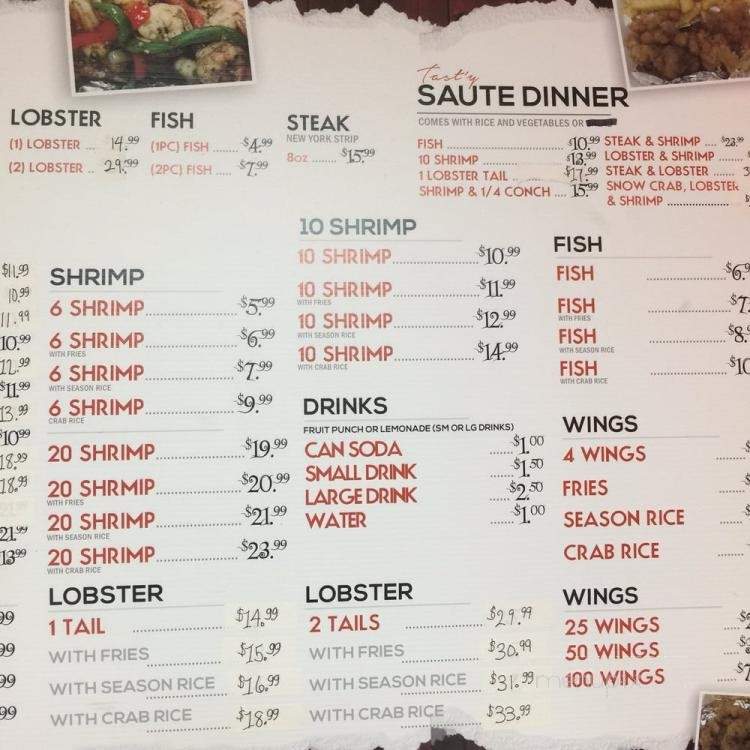Tasty's Seafood - Fort Lauderdale, FL menu_pic