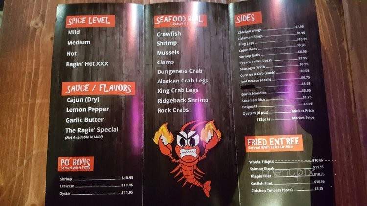 Ragin' Crawfish - Oxnard, CA menu_pic