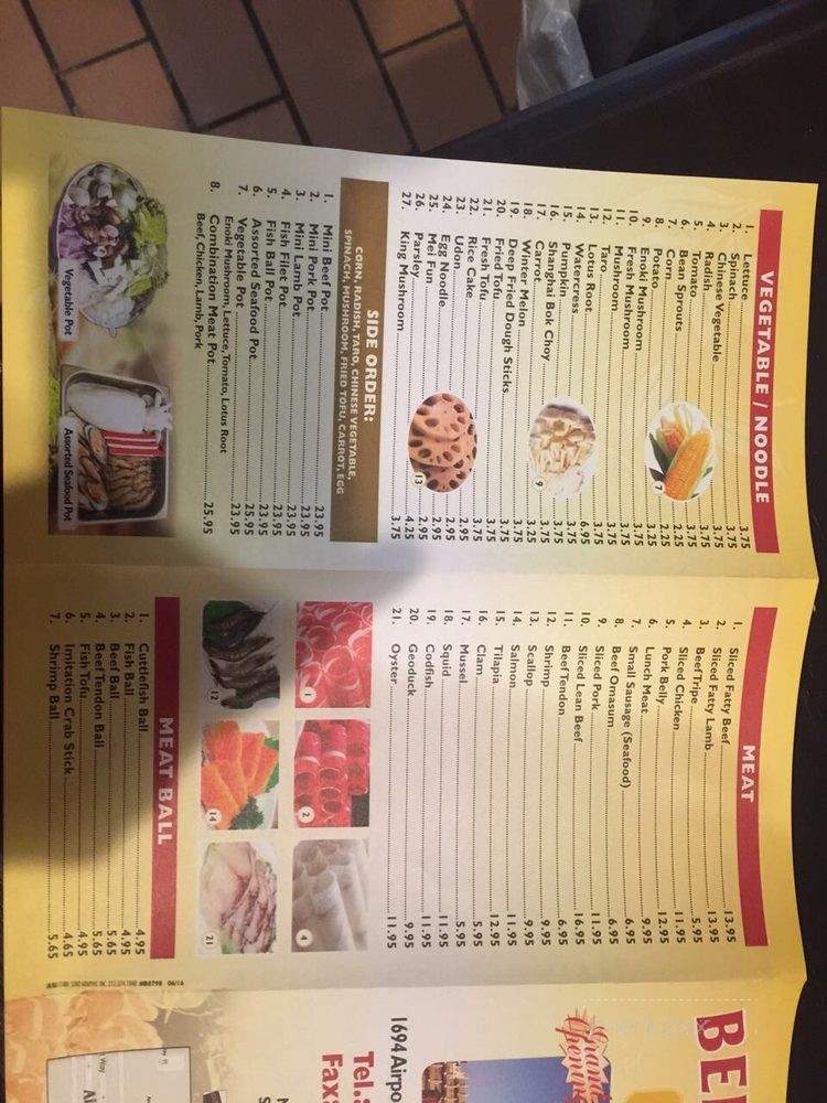 Bei Jing Hot Pot & Asian Cuisine - Fairbanks, AK menu_pic