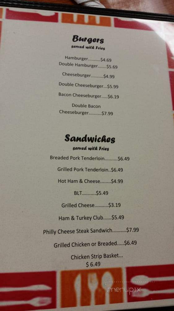Clara's Sunrise Cafe - Sedalia, MO menu_pic