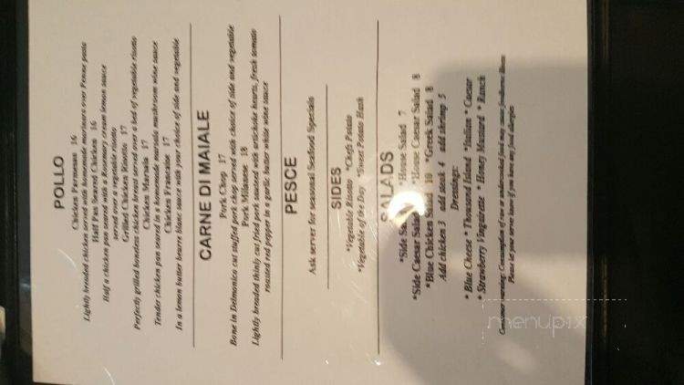 The Grill At the Boulevard - Springfield, MA menu_pic