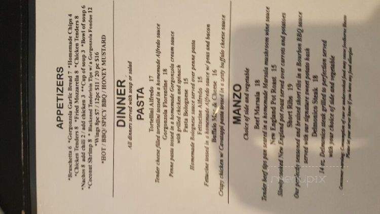 The Grill At the Boulevard - Springfield, MA menu_pic