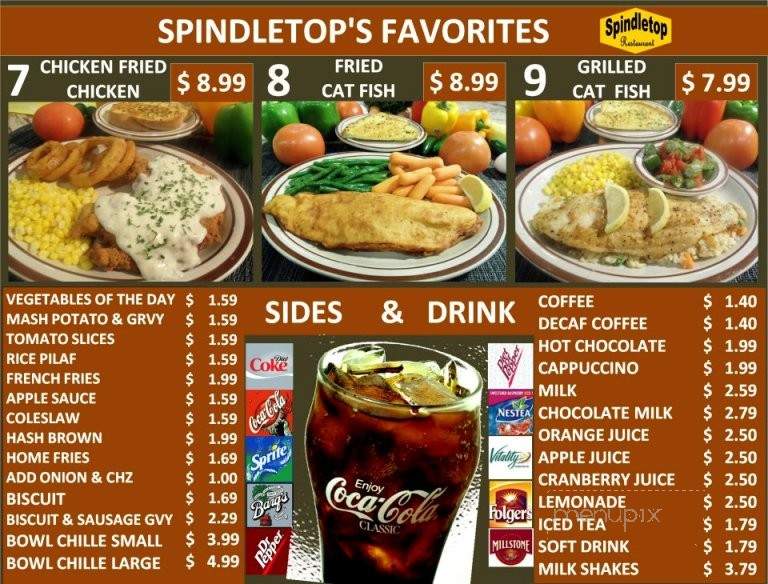 Spindletop Restaurant - Vidor, TX menu_pic