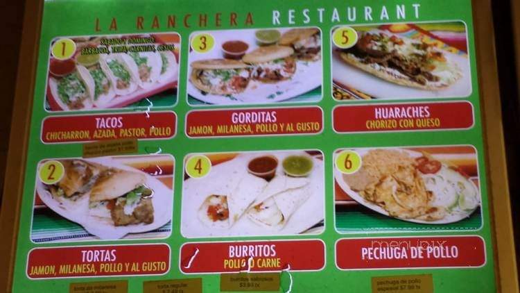 La Ranchera2 - Fort Lauderdale, FL menu_pic