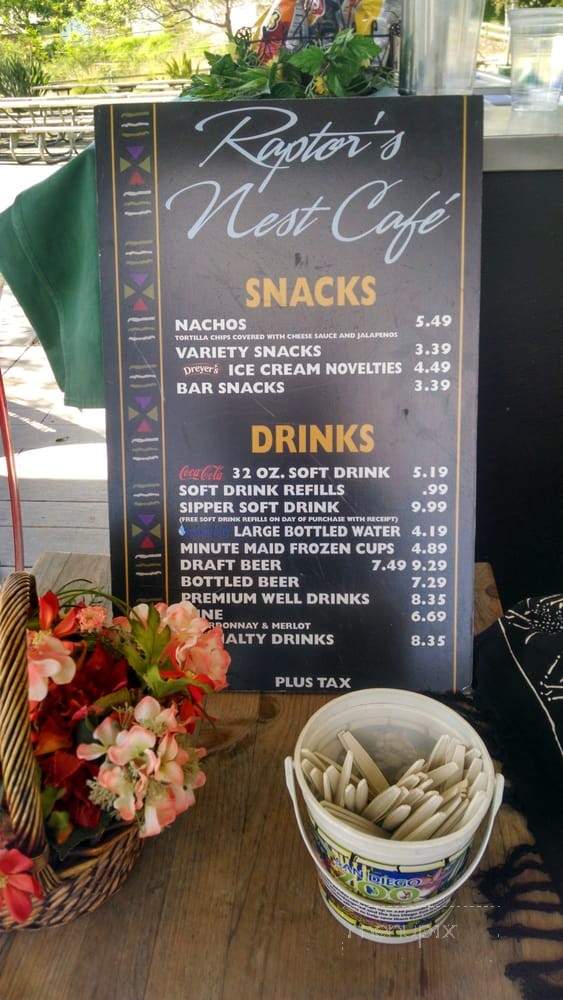 Raptor's Nest Cafe - Escondido, CA menu_pic