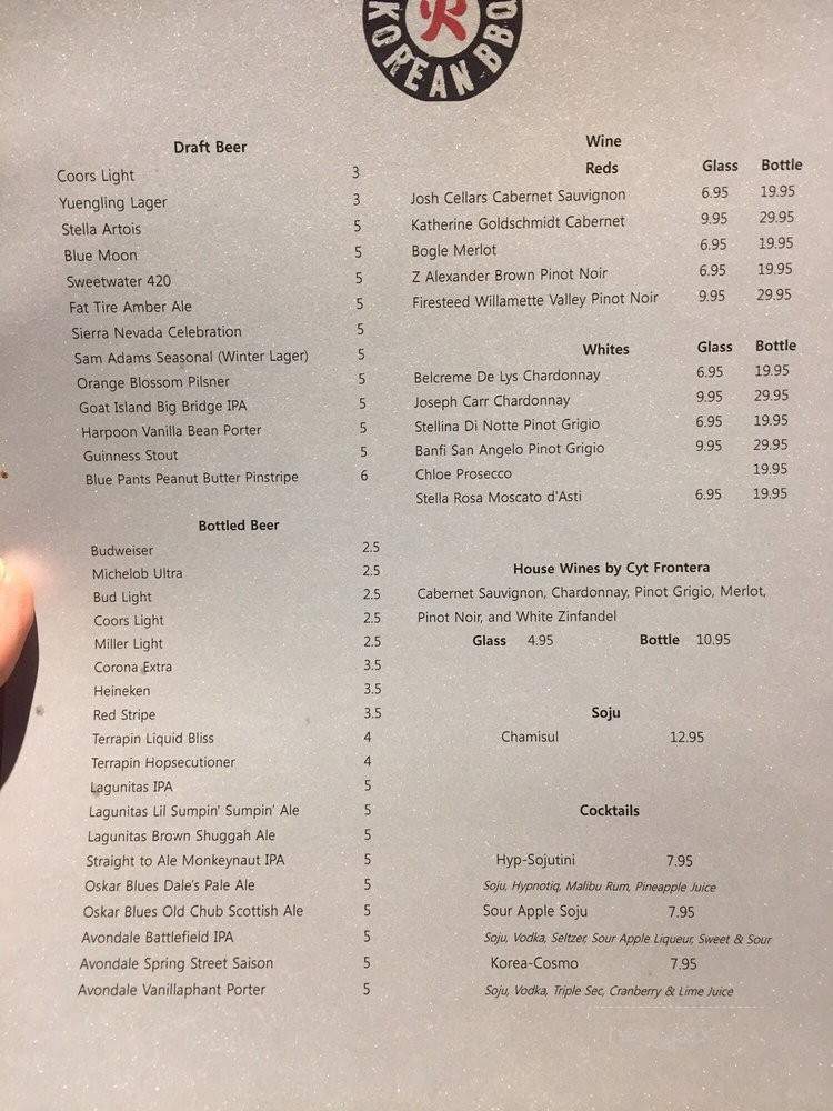 167 Degrees F Korean BBQ - Auburn, AL menu_pic
