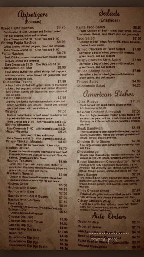 Fiesta Linda - Monroe, LA menu_pic