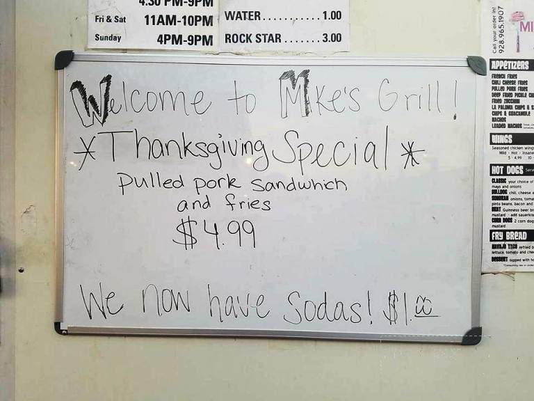 Mike's Grill - Safford, AZ menu_pic