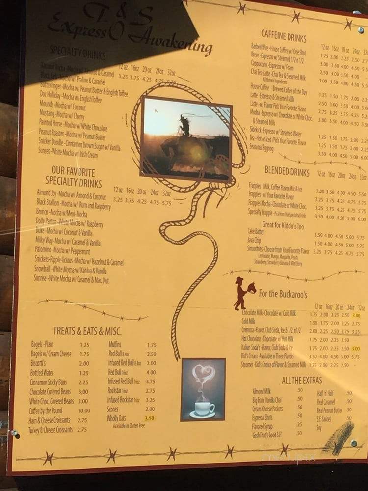 T&S ExpressO Awakening - La Pine, OR menu_pic