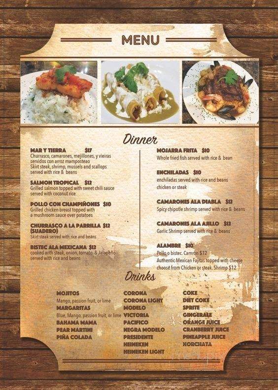 Tropical Latin Restaurant & Bar - Vineland, NJ menu_pic