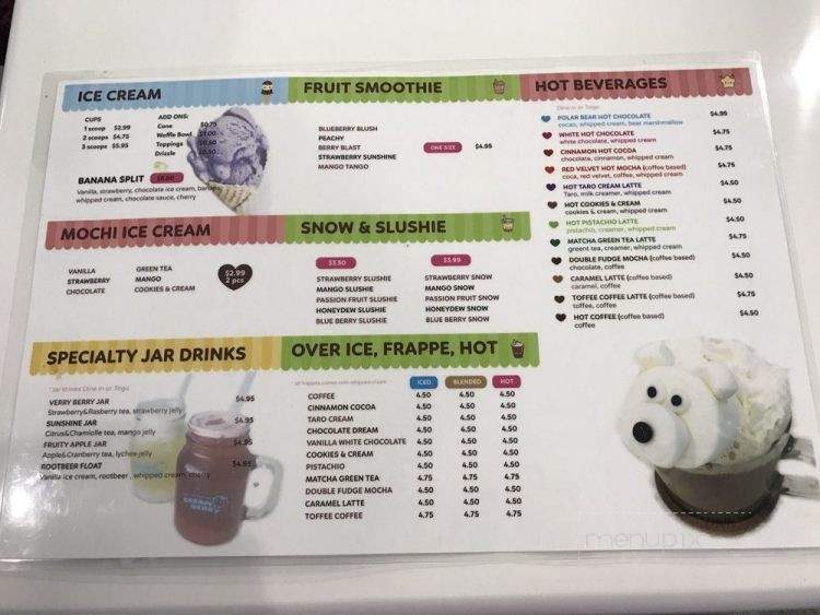 Creamberry - Las Vegas, NV menu_pic