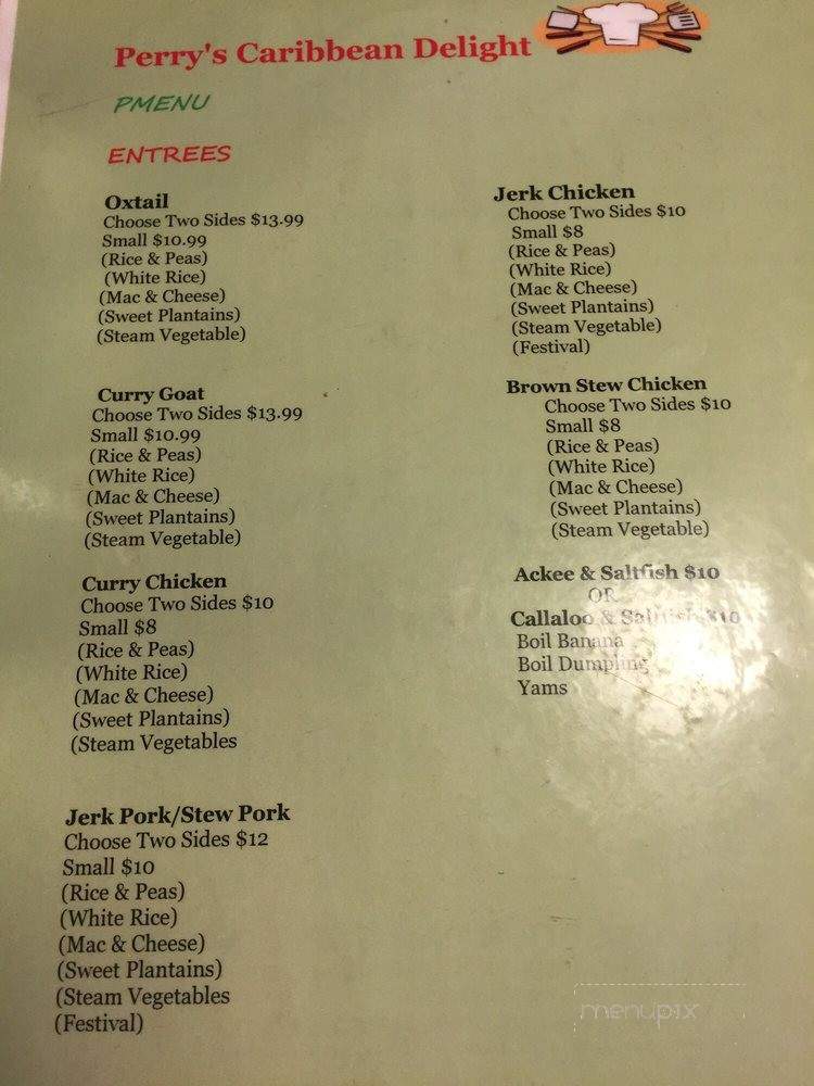 Perry's Caribbean Delight - Gulfport, MS menu_pic