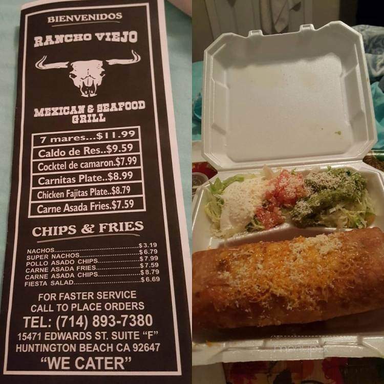 Rancho Viejo Mexican & Seafood - Huntington Beach, CA menu_pic