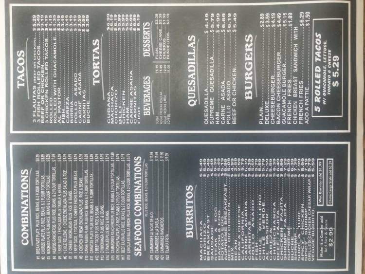 Rancho Viejo Mexican & Seafood - Huntington Beach, CA menu_pic
