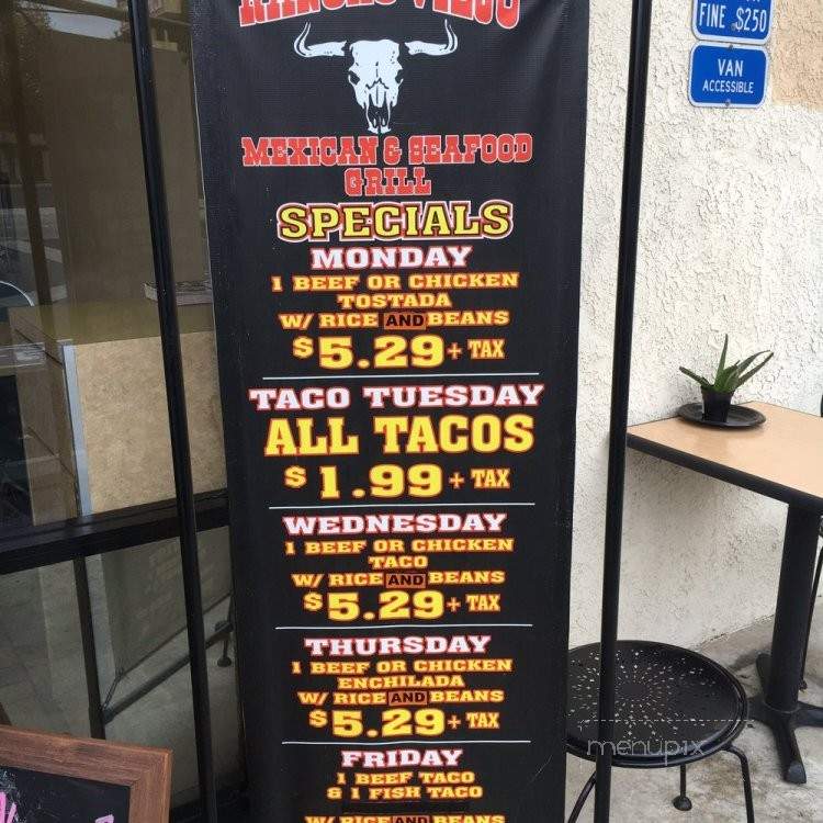 Rancho Viejo Mexican & Seafood - Huntington Beach, CA menu_pic